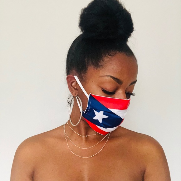 Love Always by Nia-Emani Accessories - Puerto Rican Flag Mask